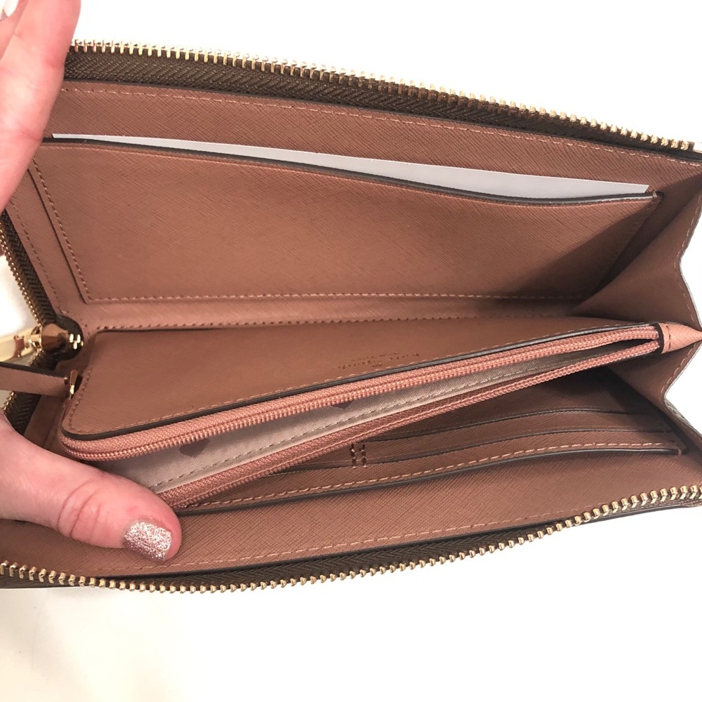 Kate Spade Lzip Continental Wallet Eva Ashmetallic - Picture 14 of 15